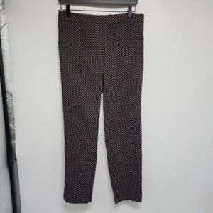 Banana Republic Pants Women Size 8 Black White red Hayden Pull On Tapered Leg